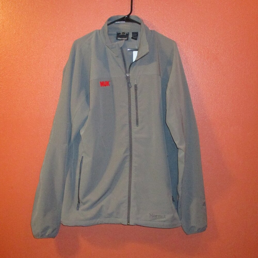 Marmot Jacket NUK NEW Woman X Large Gray Red Full Zip Pocket Outdoor Work Jacket